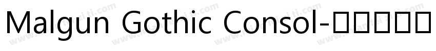 Malgun Gothic Consol字体转换